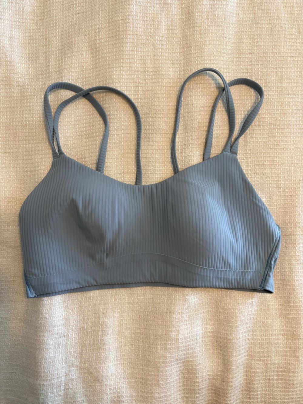 Lulu Lemon Women’s Ribbed Strappy Sports Bra - Slate Blue